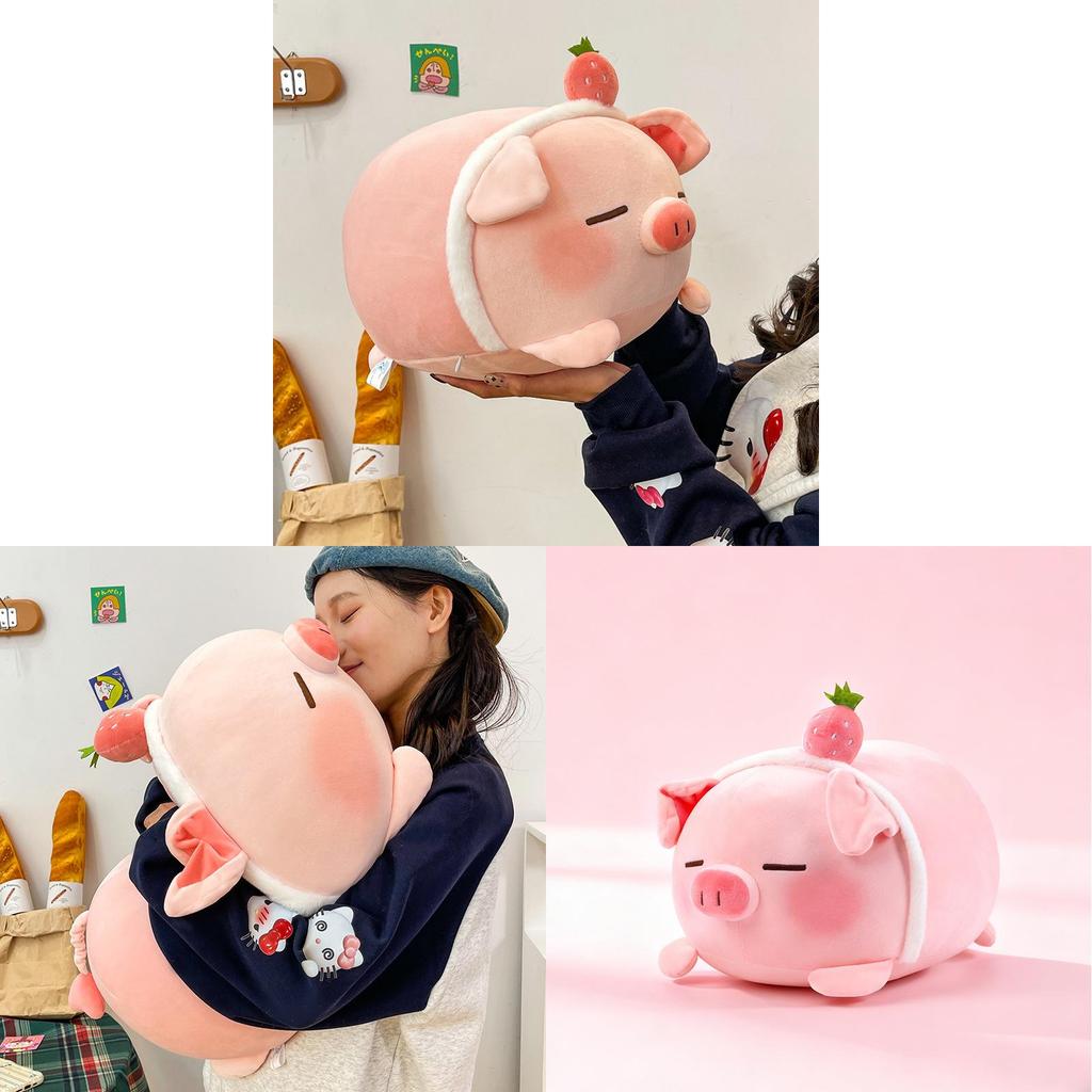 Soft Plush Strawberry Pig Toy With Sleep Pillow For Kids And Teens