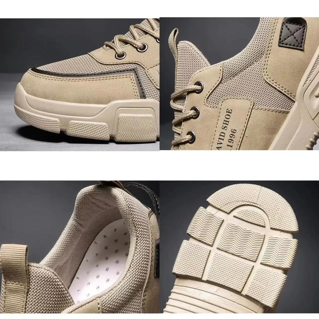 Men's Shoes Trend Mesh Casual Shoes for Men Trend Lace Up Man Sneakers Platform Working Men's Ankle Boots Zapatillas De Hombre