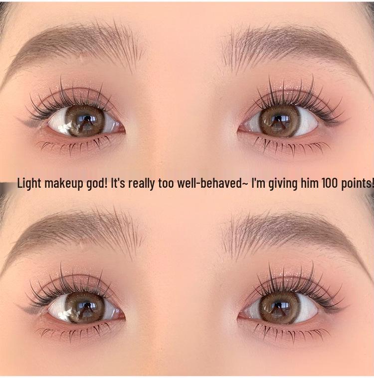 Mengjie Large-Capacity Self-Adhesive Camellia Cluster Eyelashes - Glue-Free & Remover-Free, Natural Look for Beginners