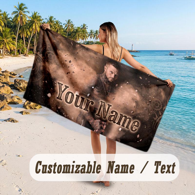 Custom Name Large Beach Towel,Kontra K Quick Absorbent Towel For Outdoor Travel Poolside