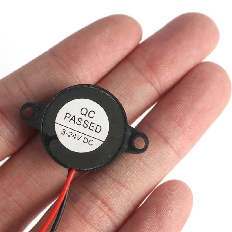 5PCS Active Piezoelectric Buzzers 2kHz±500Hz Frequency 3-24V Wide Voltage Range Suitable for Car Electronics and Alarms