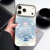 Blue Line Chirstmas Tree Design Shockproof Case for iPhone 17 16 15 14 Pro Max 13 Air - Flexible TPU Cover with Leather Texture