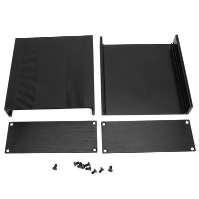 Boîtier en Aluminium Noir pour Carte de Circuit Imprimé Type Divisé DIY Boîtier pour Projet Électronique