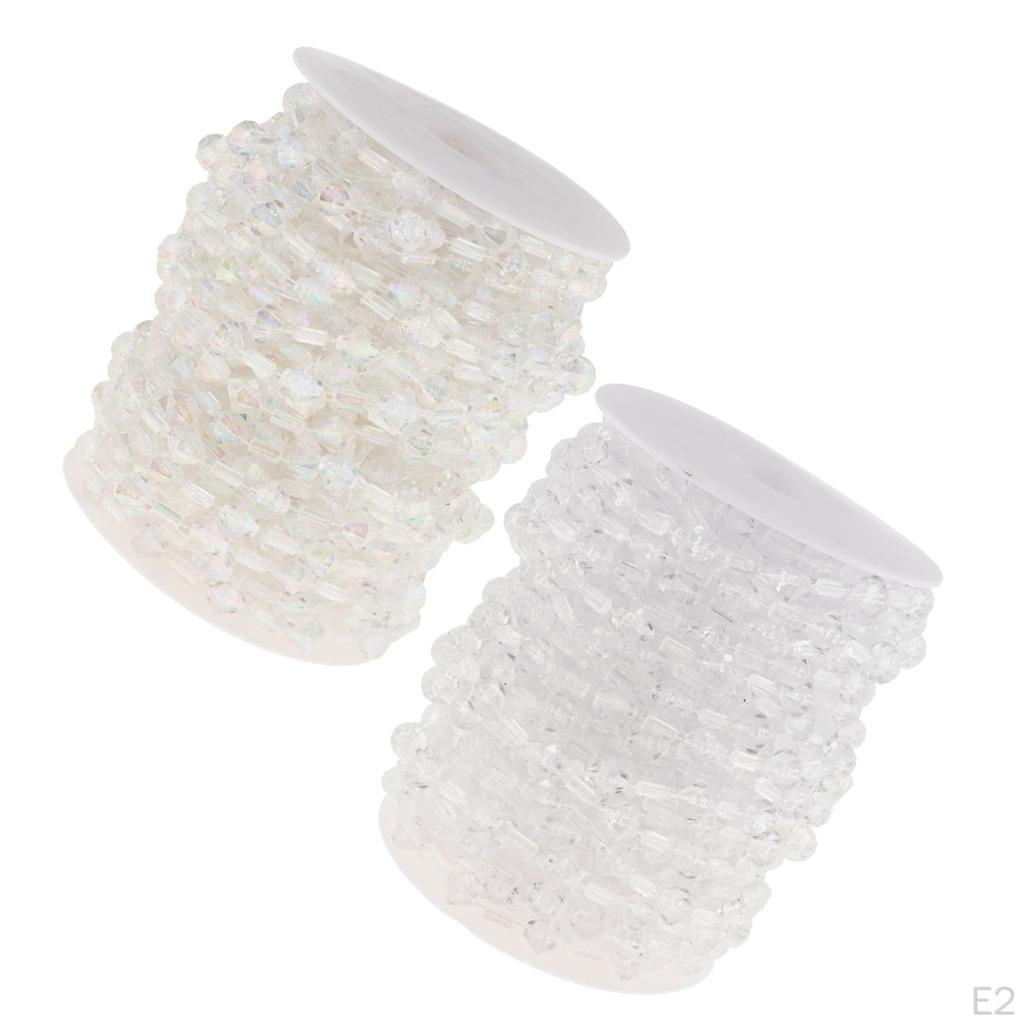 20 5m Wedding Christmas Acrylic Beads Strand