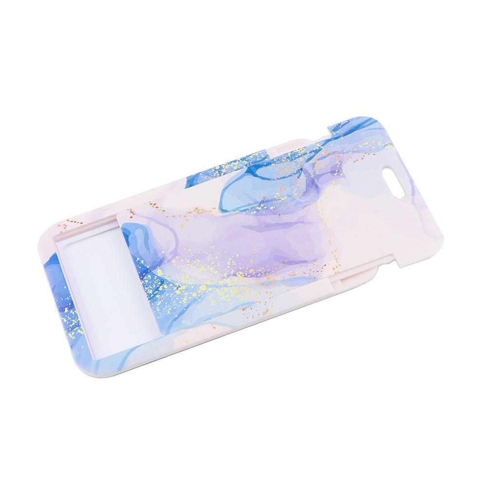 Marble Texture Phone Lanyard & Card Holder for Student/Work ID, Meal & Bus Access.
