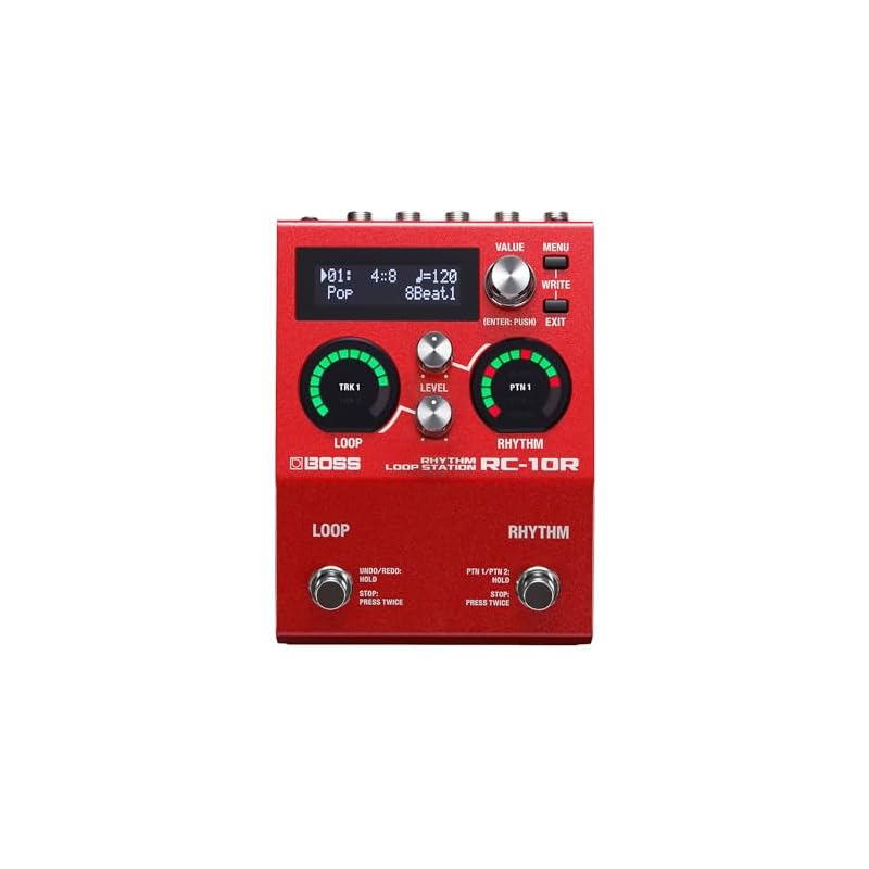 BOSS RC-10R Rhythm Loop Station with Looper, 280 Rhythm Patterns, 16 Built-in Drum Kits, and Simple Operation. A Pedal-in-one Loop Station and Drum