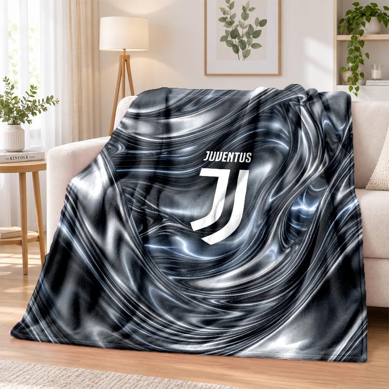 Juventus FC Printed Flannel Blanket Warm Comfort Bed Throw For Indoor Home Decoration