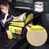 Kids Travel Tray for Toddler & Kids Car Seat, Lap Tray for Airplane, Carseat Table Tray with Organizer for Road Trip Activities