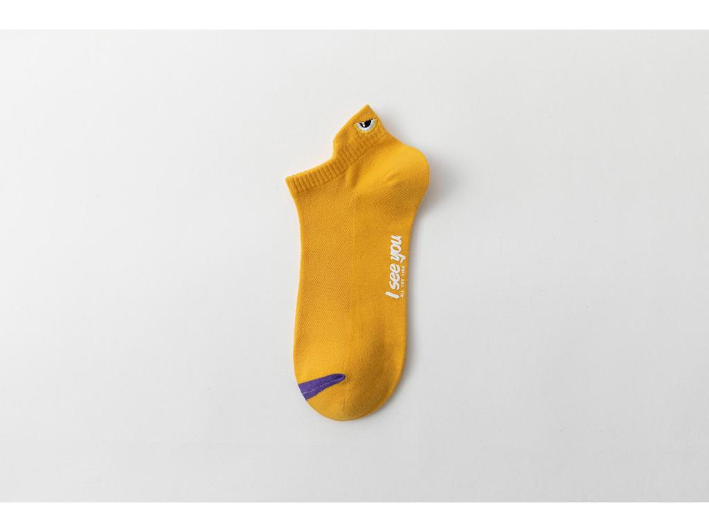 Men's 3D Ears Short Socks - Breathable Low-Cut Sports Mesh, Trendy for Spring/Summer.
