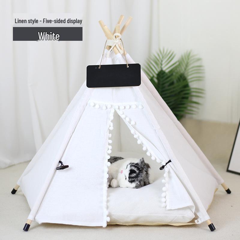 Fully Washable Pet Tent: Foldable Cat Bed & House for All Seasons
