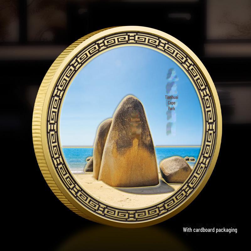 

Металлические рельефные цветные медали и памятные туристические монеты Санья Хайнань - популярные культурные сувениры 45mm