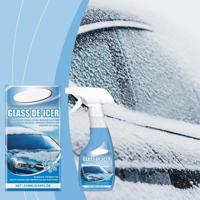 Scheibenenteiser, Autofensterenteiser und Antibeschlagmittel, mild für bequemes Reinigen, Spray, 250 ml