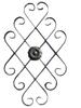 Wrought Iron & Cast Iron Floral Gate with Zinc Steel Guardrail & Metal Archway Accessories