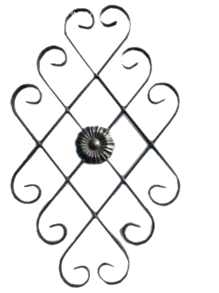 Wrought Iron & Cast Iron Floral Gate with Zinc Steel Guardrail & Metal Archway Accessories