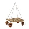 Bird Seagrass Swing Toys Safe Healthy Hand Made Relieve Boredom Bird Foraging Chew Wall Toys with Pine Cones Chains