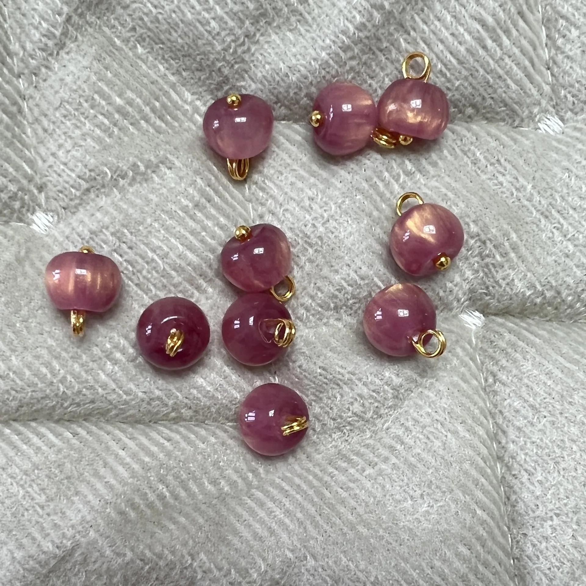 

10 шт./лот пуговицы в форме яблока 11 мм маленькие смоляные пуговицы на ножке аксессуары для рубашек многоцелевые декоративные бусины 11mm фиолетовый