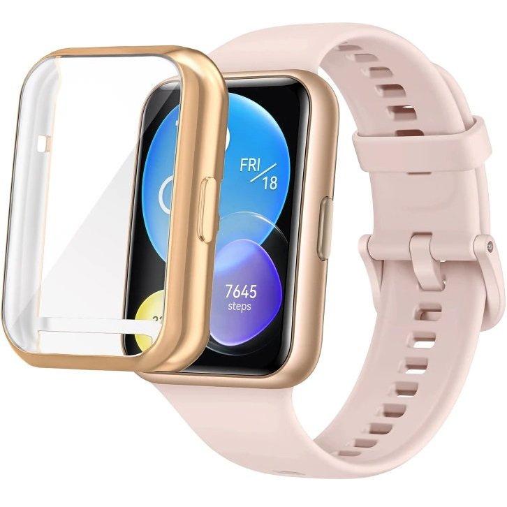2-in-1 Case with Screen Protector for Huawei Watch Fit 2, Gold