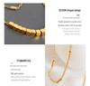Titanium Steel Double Layer Square Bead Necklace - Non-Fading, Versatile Light Luxury Women's Sweater and Clavicle Chain.