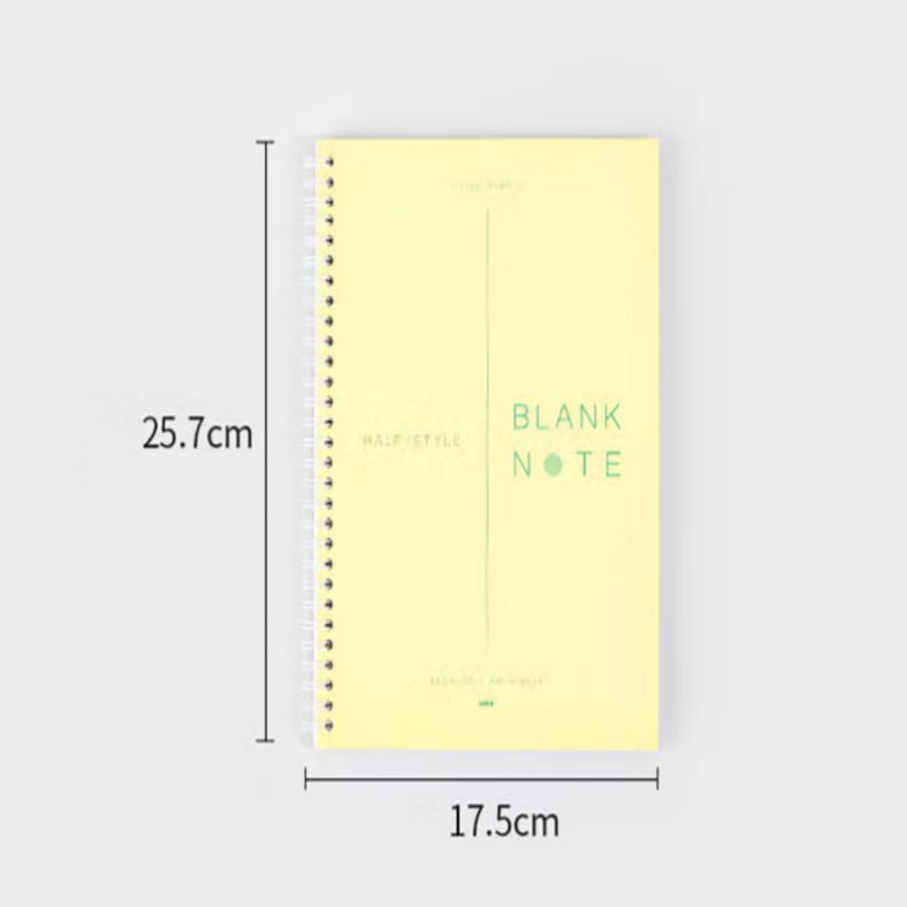 1/2 Drahtloses Feder-Notizbuch 80 Blatt