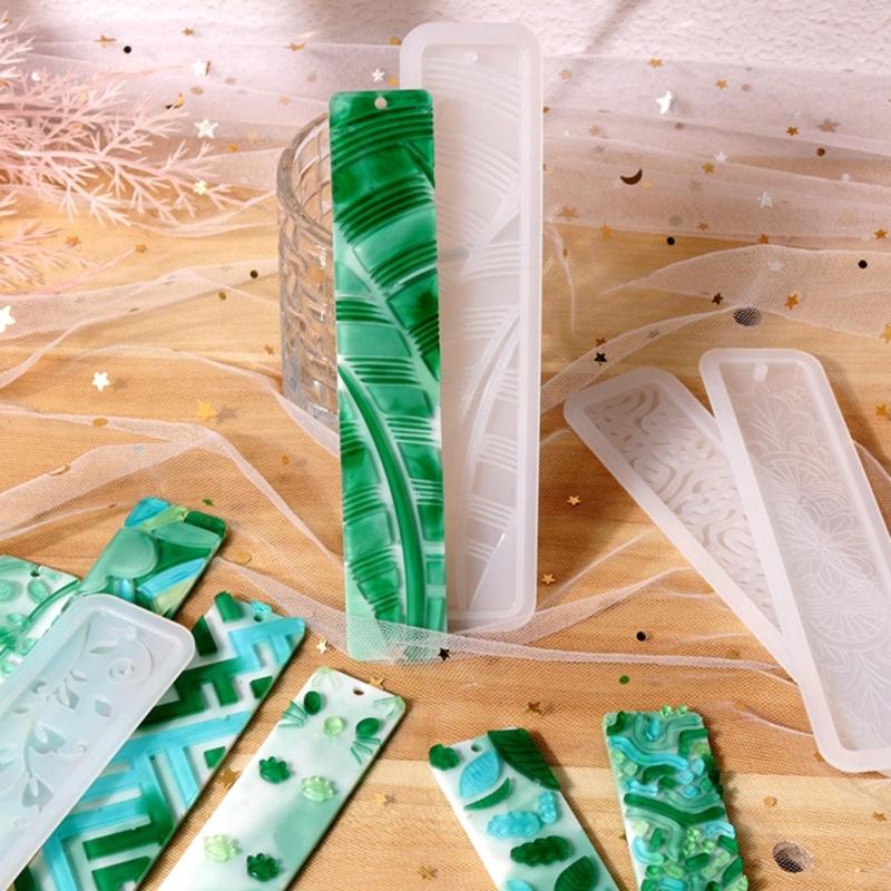 Rectangle Silicone Bookmark Mold DIY Bookmark Mould Making Epoxy Resin Jewelry DIY Craft Silicone Mold 150x35mm