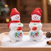 Micro Landscape Decorations 2Pcs Mini Christmas Figurine, Santa Claus Snowman Dolls, DIY Accessories for Dollhouse Miniature Supplies Cake Decor,