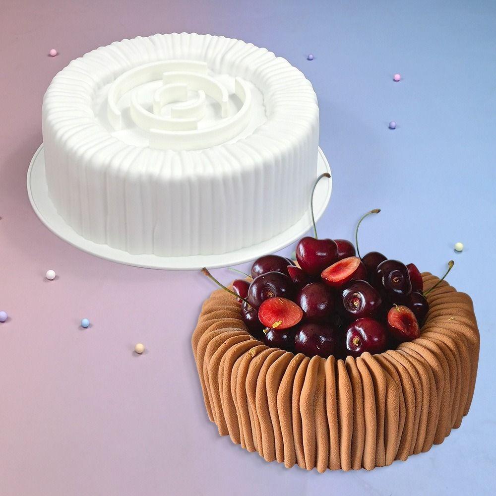 Dessertzubereitung Bento Kuchen Silikonform Rundes Blumendesign DIY Backform