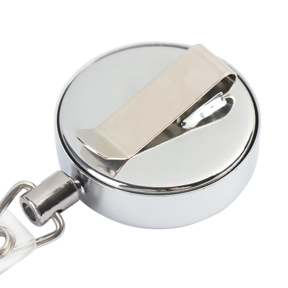 1pc Unisex Anti-Lost Clip ID Name Card Stationery Badge Holder Key Ring Retractable Lanyards