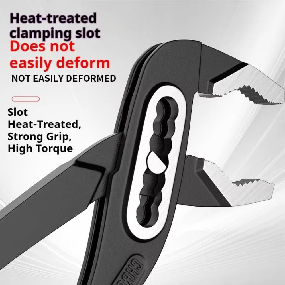 Multi Position Adjustable Pipe Pliers Serrated Jaws Groove Joint Pliers Home Repairs