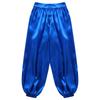 Kids Girls Satin Harem Pants Belly Dance Costume Tribal Arabic Princess Wide Leg Trousers Palazzo Pants