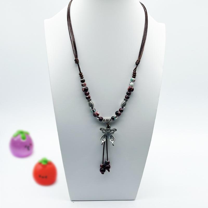Accessories, Jewelry, Woven Beaded Sweater Chain, Ceramic Necklace, Female Niche Feeling Does Not Fade