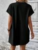 European and American Casual Batwing Sleeve Dress with Invisible Pockets (2024)