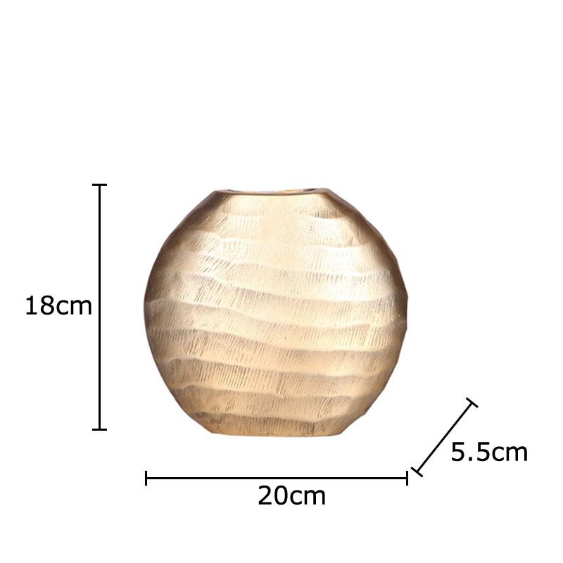 

Abstract Round Resin Vase Minimalist Crafts Flower Pots Table Decoration Flowers Arrangement Floral Vases Room Aesthetic Decor золотистый