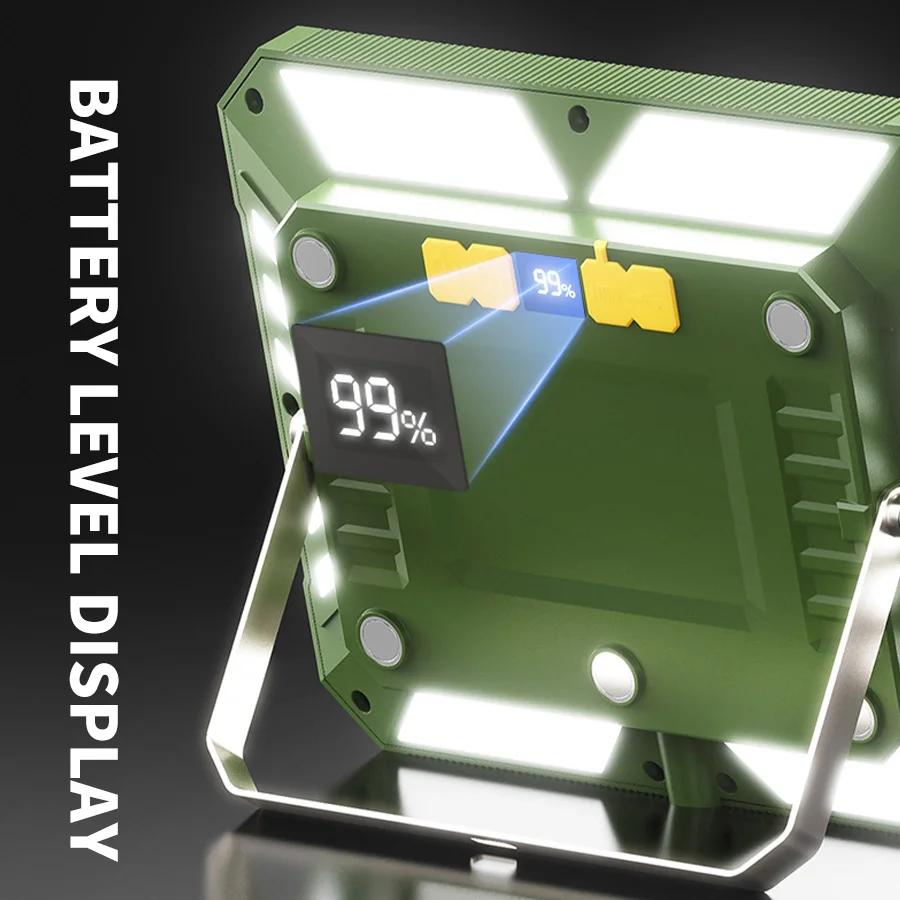 7500MAH Camping Lights LED Rechargeable Magnetic Flashlight Portable Power Source Work Light Maintenance Lamp Outdoor Lantern