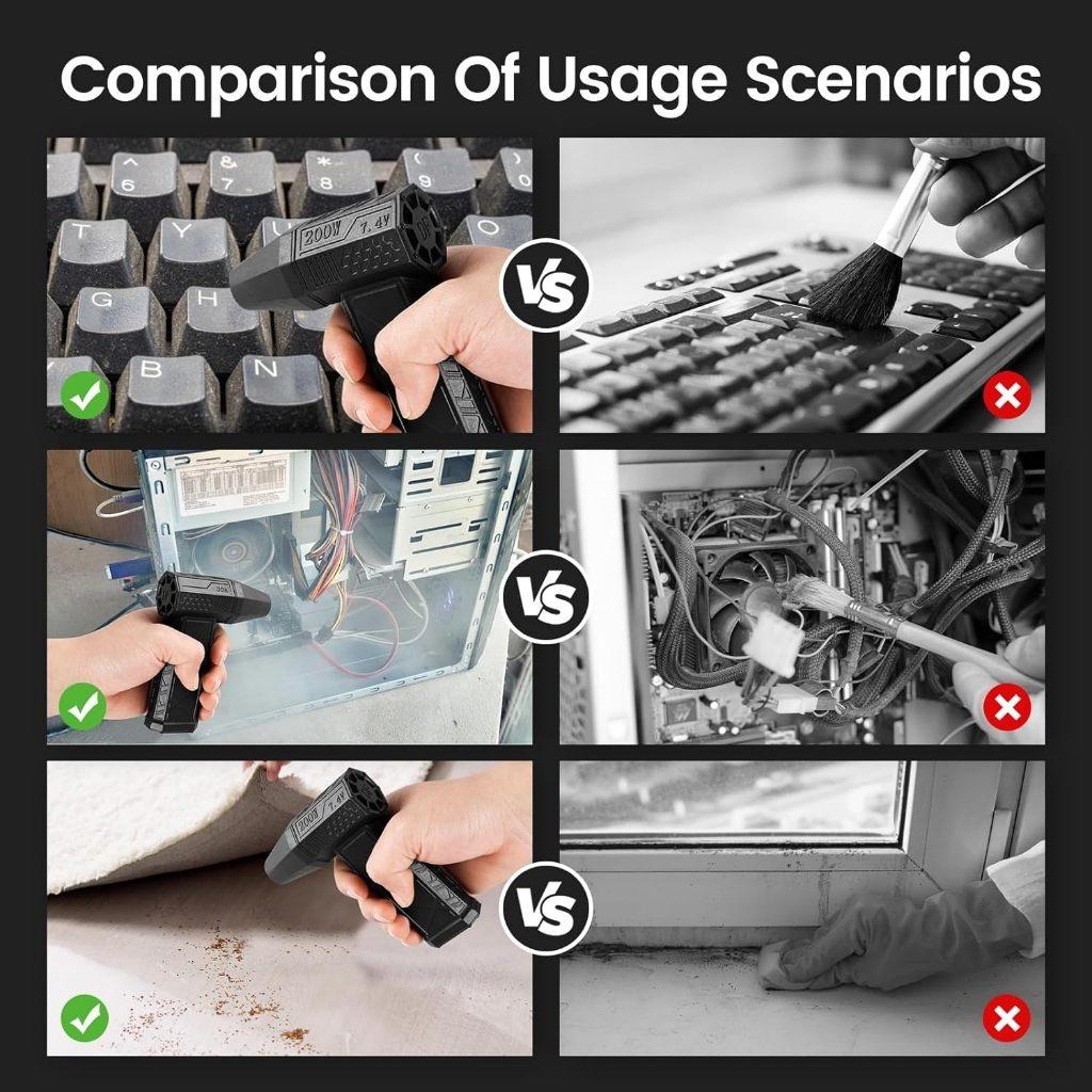 120W  Powerful Mini Turbo Jet Fan Multifunctional Rechargeable Air Blower 130000RPM Portable Cordless Electric Air Duster