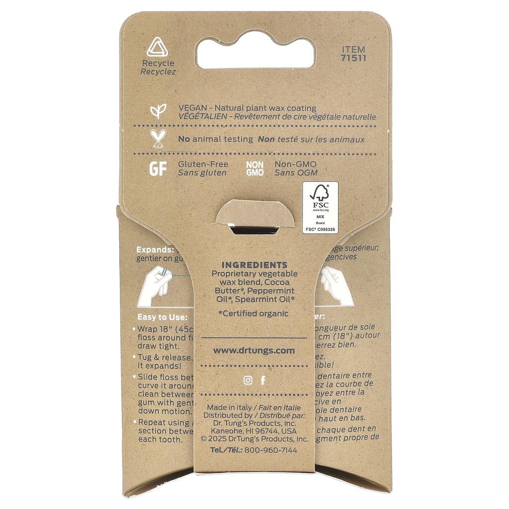Dr. Tung's Ecosentials™, Smart Floss®, Mint Flavor, 27 M (30 Yd)