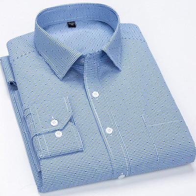 Long Sleeve Regular Fit Men Casual Shirt with Front Pocket for Business  Office Work Striped Male Shirt