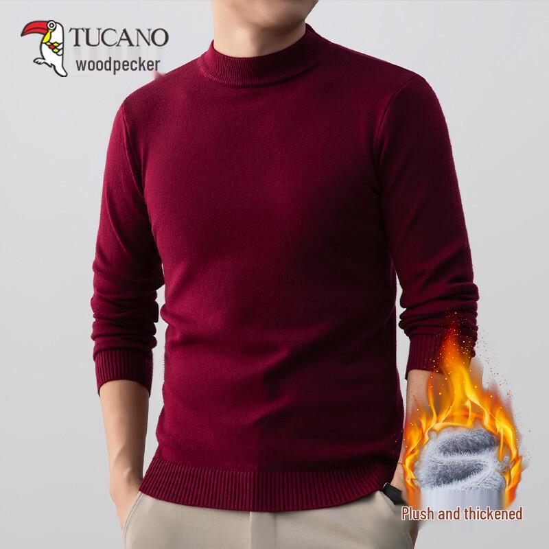 TUCANO Men s Fleece-Lined Mock Neck Sweater 3XL красный