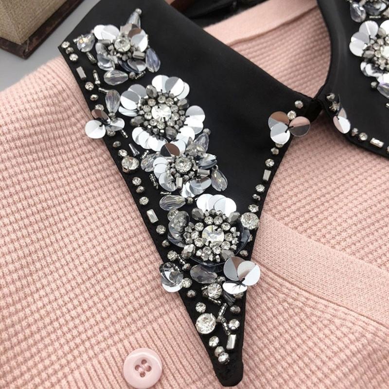 Kamínkový límec Dívčí šperkový oděvní doplněk Dámský límec Starověké umění Flitry Klopa Šálový límec Klopa