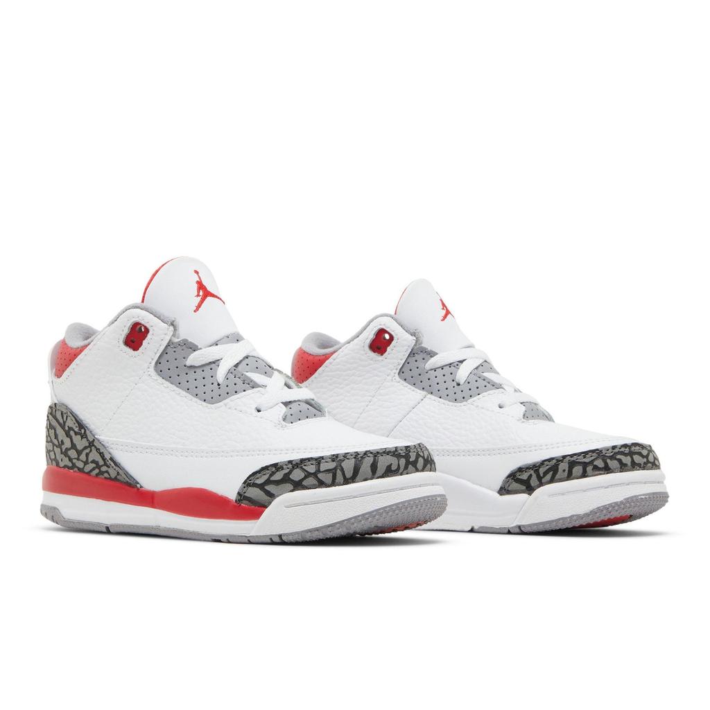 Air Jordan 3 Retro Toddler 'Fire Red' 2022 (Unisex) White / Fire Red / Cement Grey / Black Toddler Shoes DM0968 160