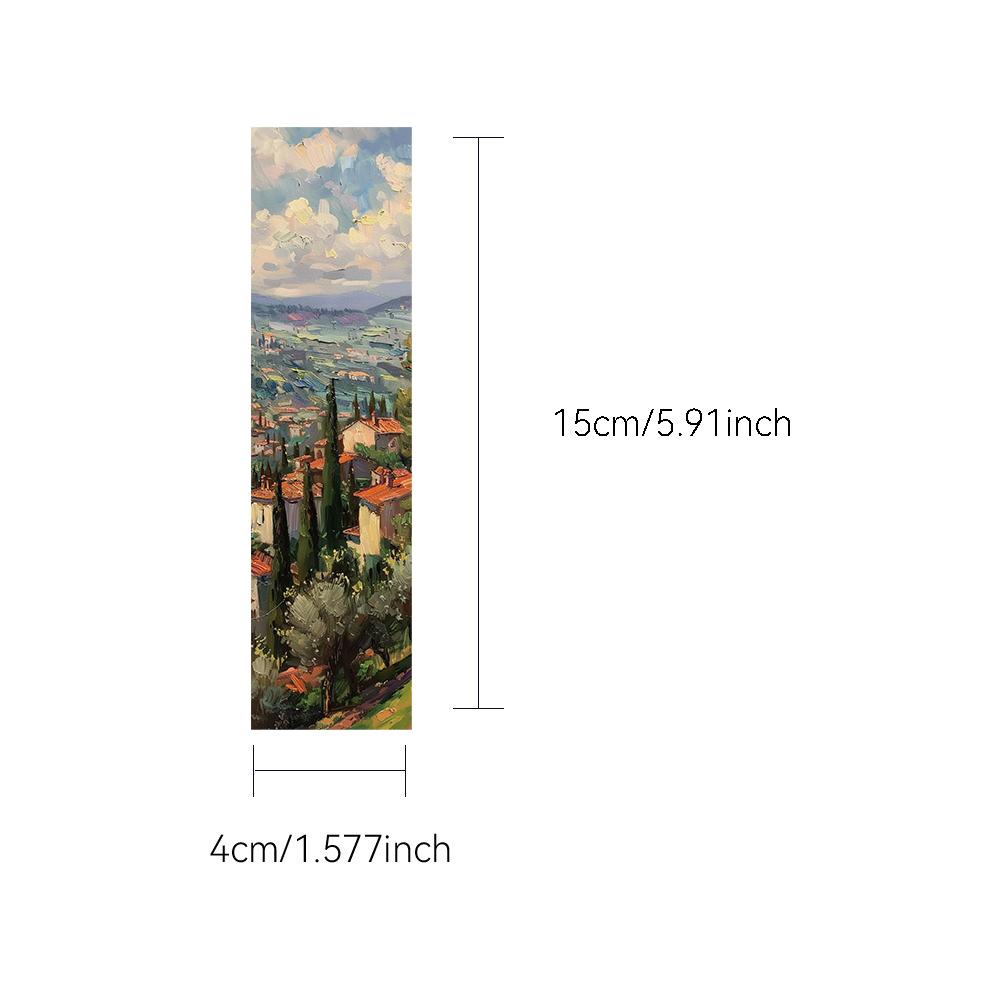 30 STÜCKE Ölgemälde Landschaft Lesezeichen Zimmer Laptop Hintergrund Wanddeko Gepäck Ästhetische Dekorationen Kunst Bildkarte Lesezeichen