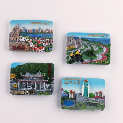 Fujian Xiamen Tourism Handy Gift Handletter Resin 3D Refrigerator Sticker Magnetic Sticker Gulangyu Xiamen Heavenly King Hall