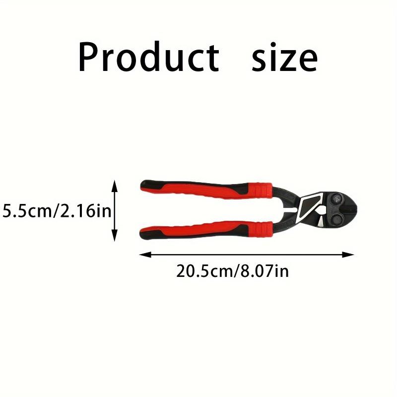 Anti-Slip Edge Bolt Cutters with Nail Puller Industrial Grade Wire Cutter Rebar Shears Portable Hand Tools for Professional Use Light Blue