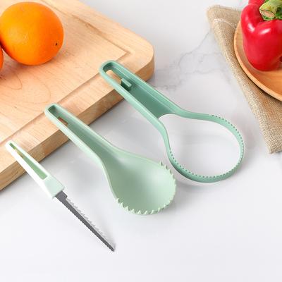 3-in-1 Melon and Fruit Separator, Pumpkin Carver, Fruit Meat Extractor, Carving Tool, Fruit Heart Digger, Halloween