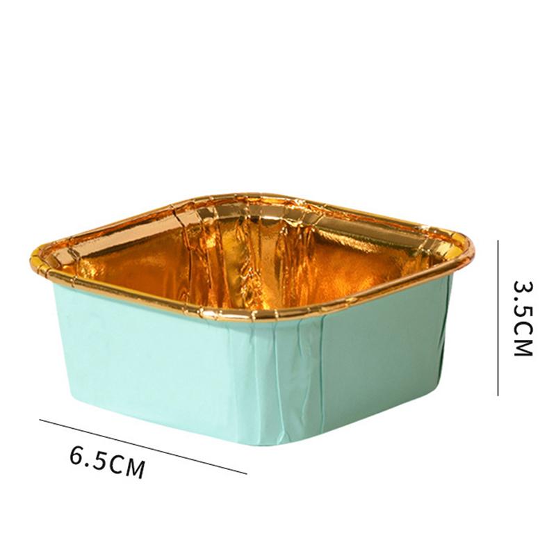 Square Cupcake Paper Oil-Proof Chiffon Roll Cake Cup Baking Muffin Mold Holder