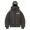 Unisex Fashion Trendy Double Hood Zip-Up Hoodie with Fleece | Sports Style, Hooded Collar, Slight Stretch Fabric, Fall/Winter Season