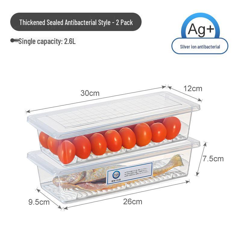 Plastic Japanese-Style Fresh-Keeping Box with Lid for Refrigerator Storage