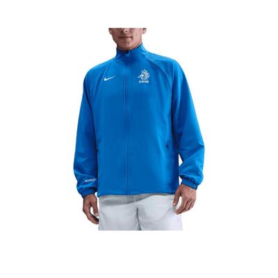 Giacca da uomo con logo, colletto alla coreana, zip, manica lunga, blu reale HV4438-435