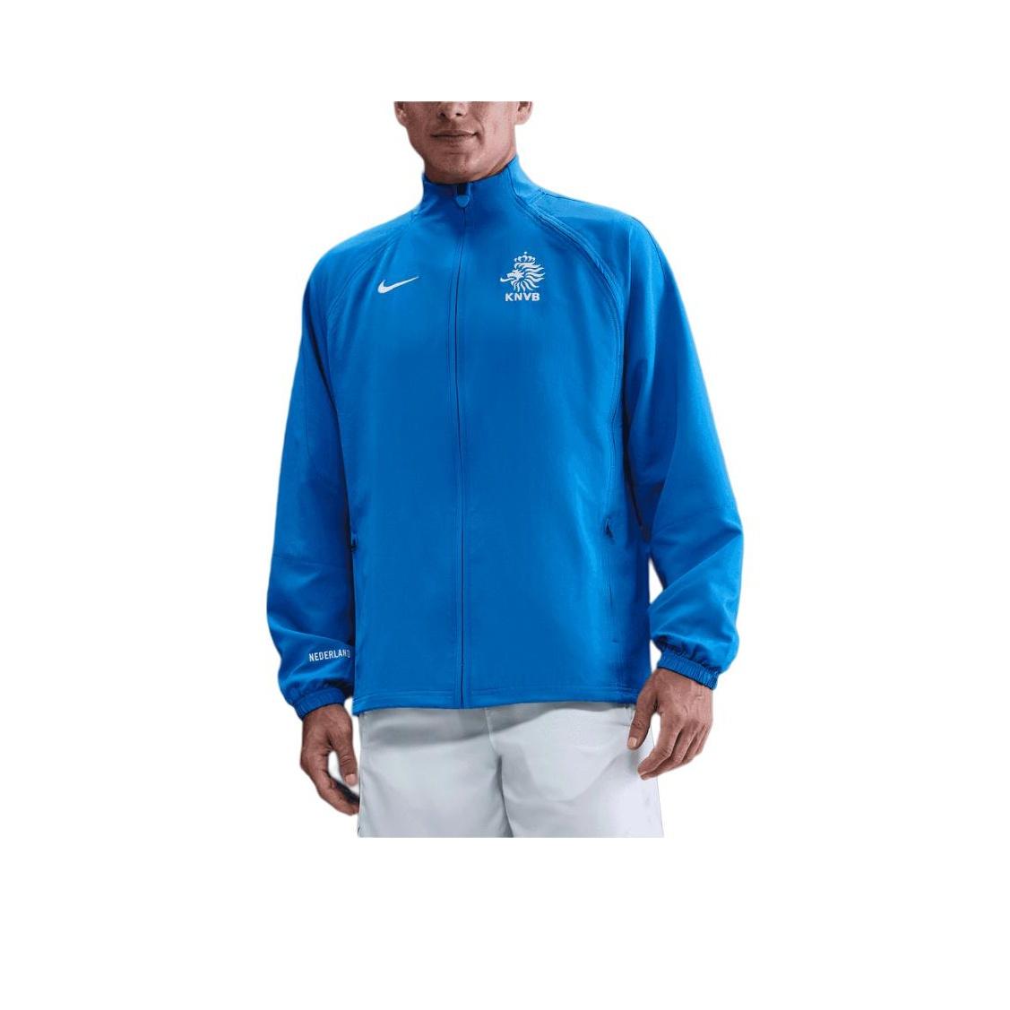 

Nike Logo Stand Collar Zip Long Sleeve Jacket Men Jacket Royal-Blue HV4438-435 L