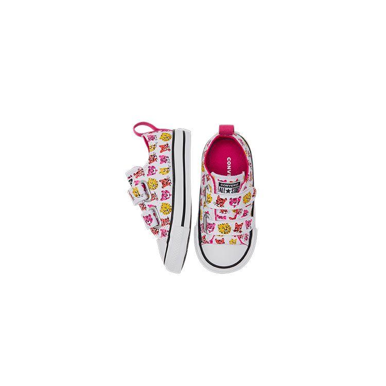 Converse Chuck Taylor All Star 2V Toddler Low Top Shoes Pink White Yellow 771477C