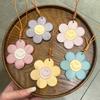 Mist Wax Cowhide Sunflower Pendant Smiling Face Flower Bag Pet Hanging Decoration Xiaohongshu Same Style Handmade